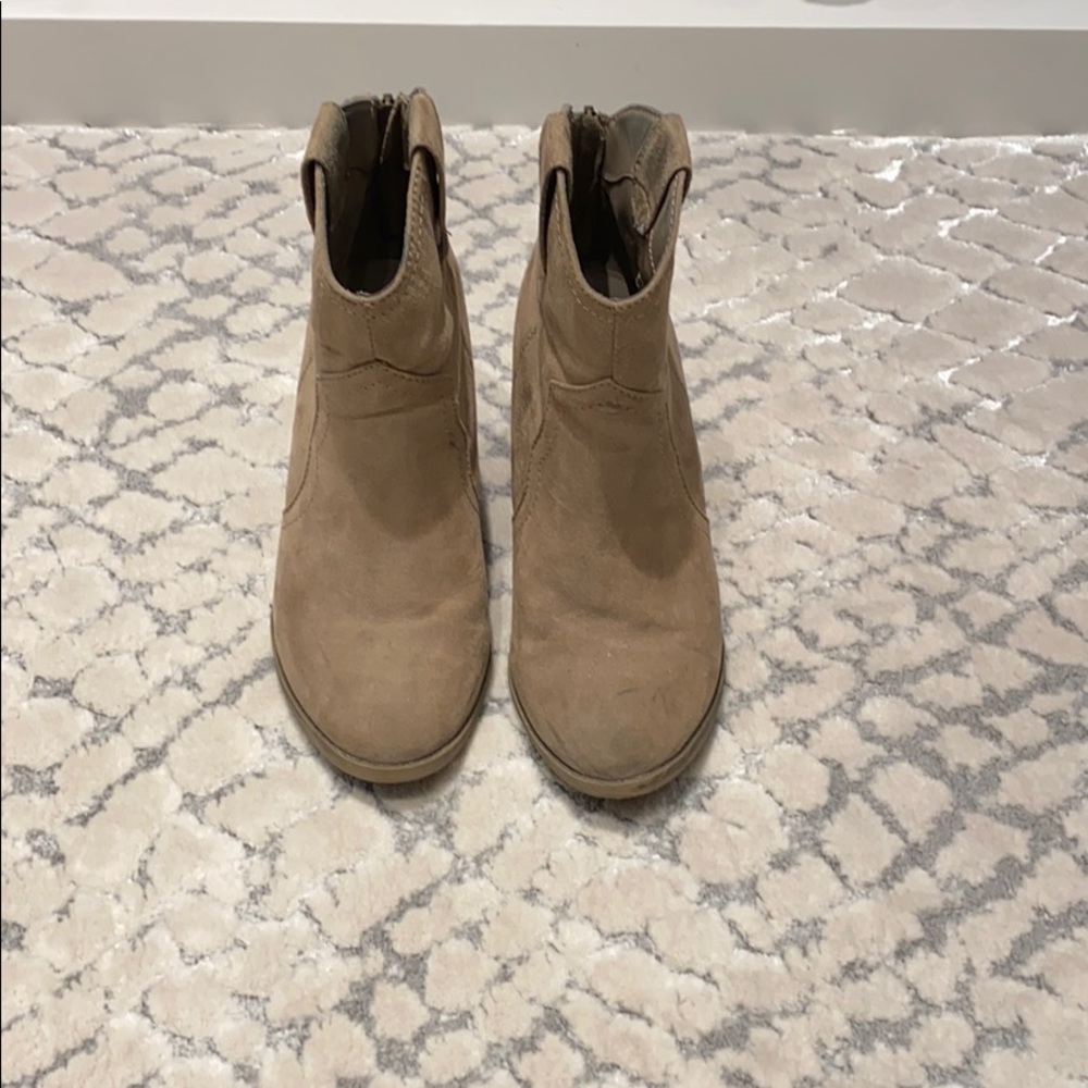 Merona Block heel nude bootie